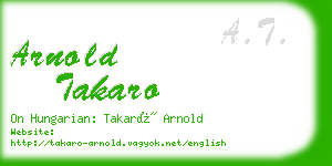 arnold takaro business card